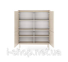 Комод високий Perfect Home Левел / Level 4-дверний 4D/103 Беж/дуб сканді (PFH-091157), фото 2