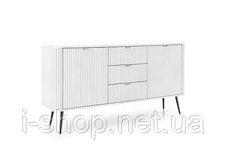 Комод Perfect Home Зова / Zova 2-дверний з 3 шухлядами і чорними ніжками KSZ168 Білий (PFH-091279), фото 4