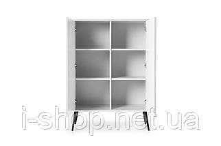 Комод Perfect Home Зова / Zova 2-дверний з чорними ніжками K103 Білий (PFH-091285), фото 2