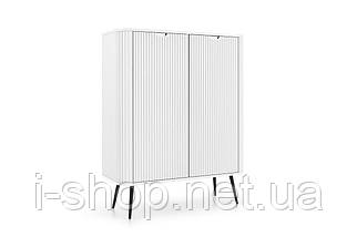 Комод Perfect Home Зова / Zova 2-дверний з чорними ніжками K103 Білий (PFH-091285), фото 4