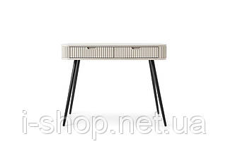 Стіл туалетний Perfect Home Зова / Zova з 2 шухлядами та чорними ніжками T103 Кашемір (PFH-091300), фото 5