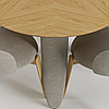 Стіл Rino d-100 дуб маркетрі / ноги тканина Node 07 TM Lovko, фото 10