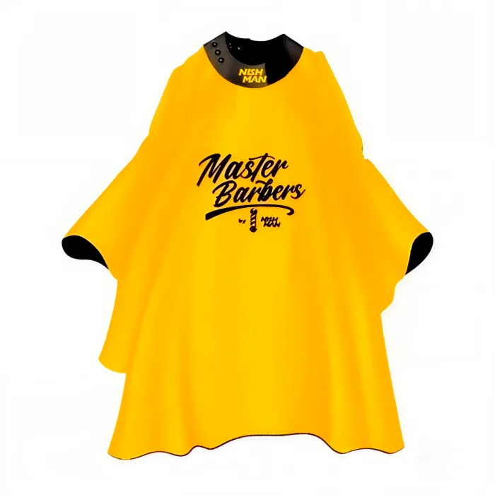 Перукарська накидка в тубусі Nishman Master Barbers Neocape, жовта (10306011)