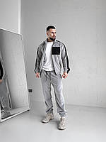 Зимовий чоловічий костюм Move фліс полар світло-сірий