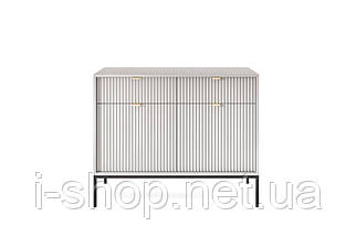 Комод Perfect Home Нова / Nova 2-дверний з 2 шухлядами і чорними ніжками KSZ104 Сірий (PFH-091218), фото 4