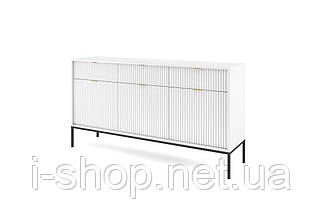 Комод Perfect Home Нова / Nova 3-дверний з 3 шухлядами і чорними ніжками KSZ154 Білий (PFH-091240), фото 5