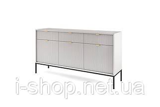 Комод Perfect Home Нова / Nova 3-дверний з 3 шухлядами і чорними ніжками KSZ154 Сірий (PFH-091242), фото 5