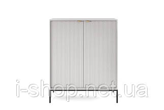 Комод високий Perfect Home Нова / Nova 2-дверний з чорними ніжками K104 Сірий (PFH-091234), фото 4