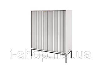 Комод високий Perfect Home Нова / Nova 2-дверний з чорними ніжками K104 Сірий (PFH-091234), фото 5