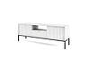 Тумба під телевізор Perfect Home Нова / Nova 2-дверна з 1 шухлядою і чорними ніжками RTV154 Білий (PFH-091225), фото 6