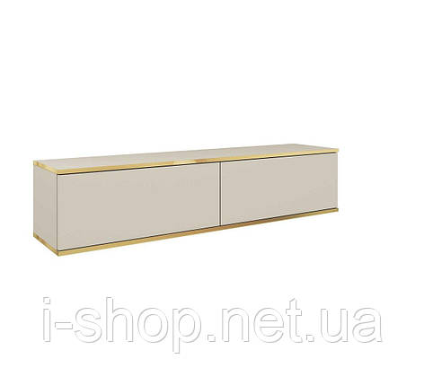 Тумба під телевізор навісна Perfect Home Оро / Oro 2-дверна RTV135 Бежевий (PFH-091351), фото 3