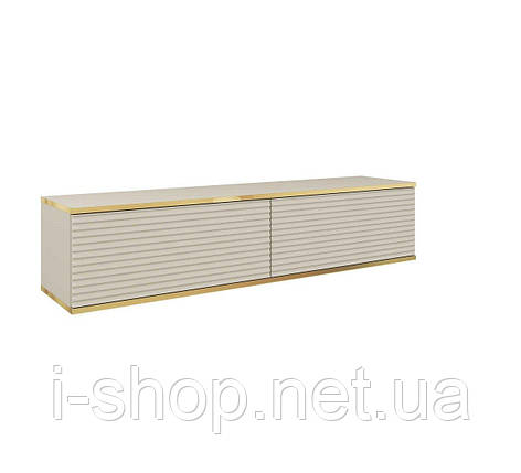 Тумба під телевізор навісна Perfect Home Оро / Oro 2-дверна RTV135 MDF Бежевий (PFH-091356), фото 3