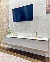 Тумба під телевізор навісна Perfect Home Оро / Oro 3-дверна RTV175 Білий (PFH-091353), фото 4