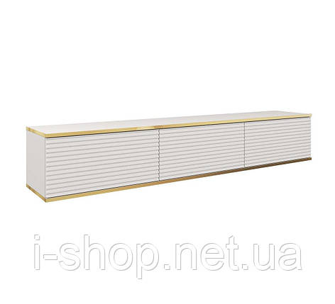 Тумба під телевізор навісна Perfect Home Оро / Oro 3-дверна RTV175 MDF Білий (PFH-091364), фото 3