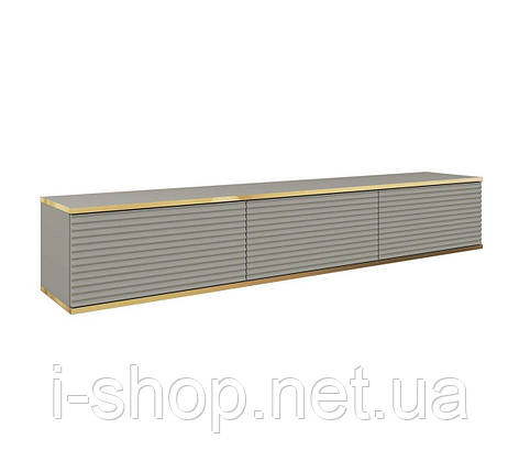 Тумба під телевізор навісна Perfect Home Оро / Oro 3-дверна RTV175 MDF Сірий (PFH-091365), фото 3