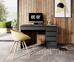 Стіл туалетний письмовий Perfect Home Ада / Ada 5S/120 з 5 шухлядами Антрацит (PFH-091308), фото 2