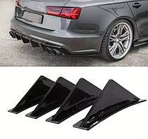 Набор дифузорів дефлекторів дефлектор на бампер чорний