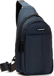 Чоловіча сумка-слінг Lanpad тканинна, синій