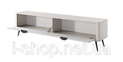 Тумба під телевізор Perfect Home Ланте / Lante 2-дверна з чорними ніжками 2D/200 Беж (PFH-091181), фото 2