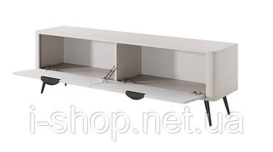 Тумба під телевізор Perfect Home Ланте / Lante 2-дверна з чорними ніжками 2D/163 Беж (PFH-091183), фото 2