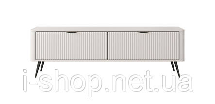 Тумба під телевізор Perfect Home Ланте / Lante 2-дверна з чорними ніжками 2D/163 Беж (PFH-091183), фото 5