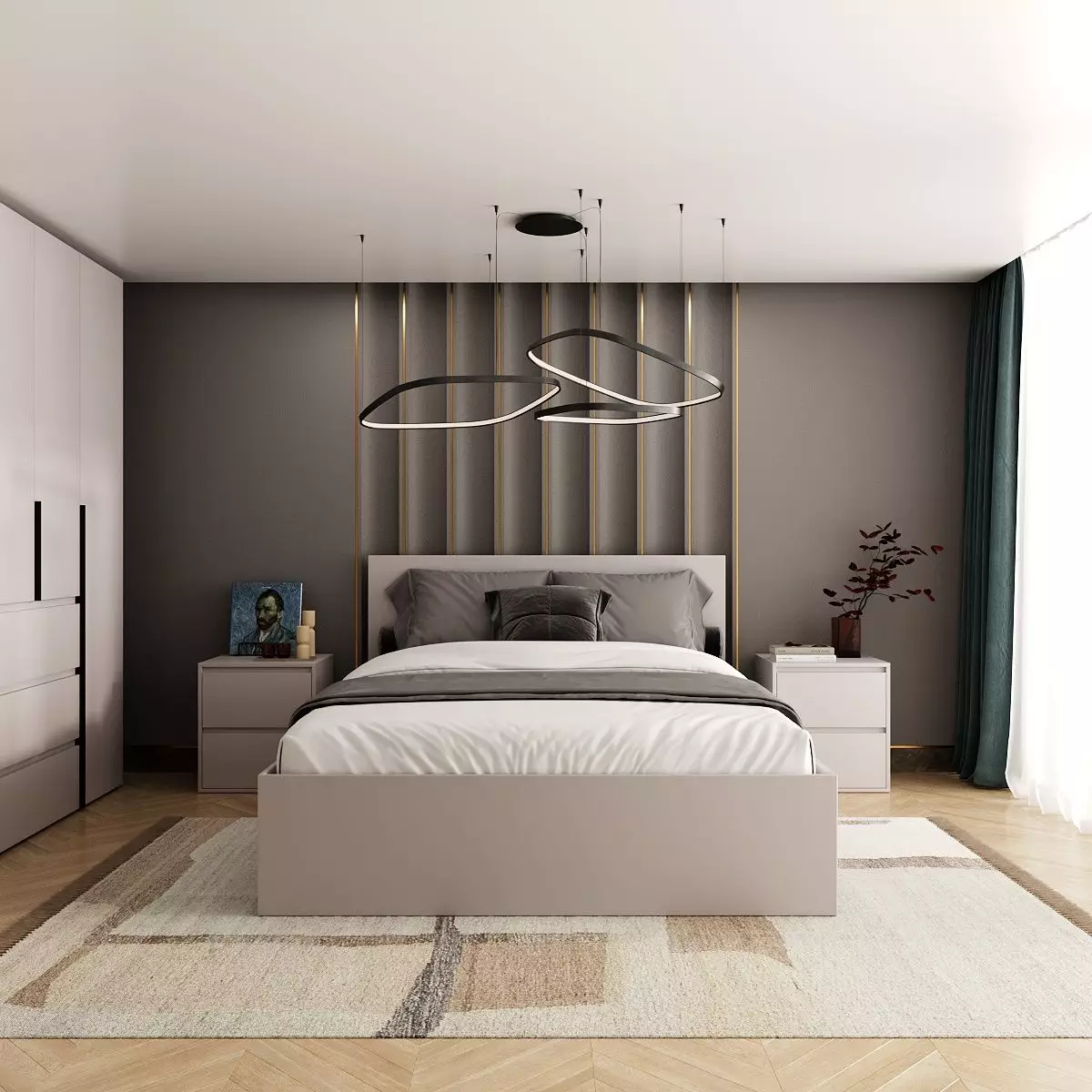 Ліжко Light 160*200 см кашемір ТМ ARTinHEAD