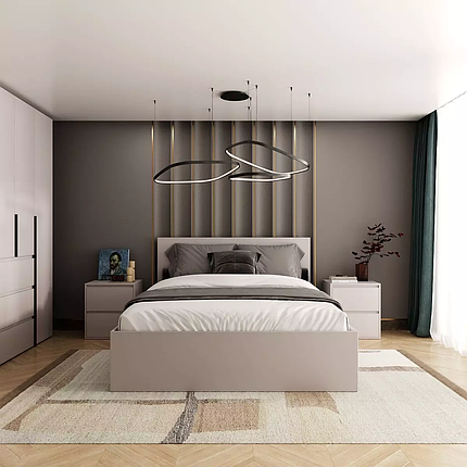 Ліжко Light 160*200 см кашемір ТМ ARTinHEAD, фото 1