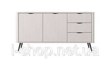 Комод Perfect Home Ланте / Lante 2-дверний з 3 шухлядами і чорними ніжками 2D3S/163 Беж (PFH-091177), фото 5