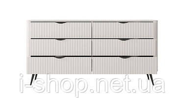 Комод Perfect Home Ланте / Lante з 6 шухлядами і чорними ніжками 6S/163 Беж (PFH-091174), фото 5