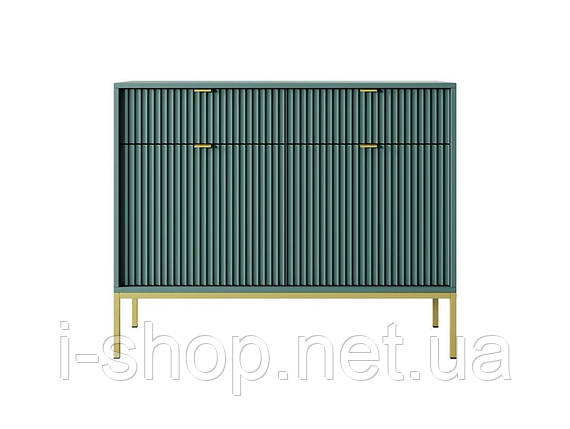 Комод Perfect Home Нова / Nova 2-дверний з 2 шухлядами і золотими ніжками KSZ104 Лабрадор (PFH-091497), фото 1