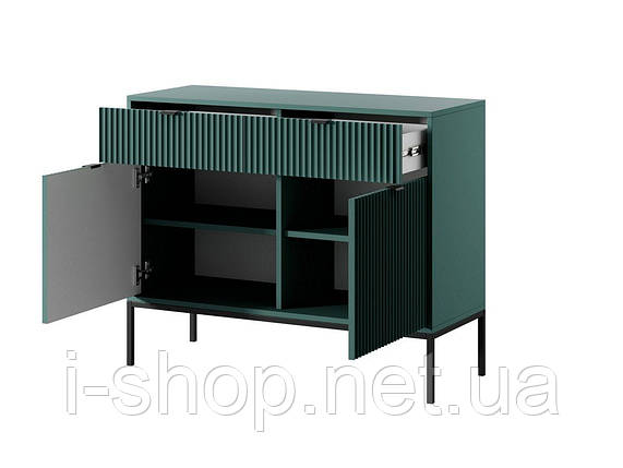 Комод Perfect Home Нова / Nova 2-дверний з 2 шухлядами і чорними ніжками KSZ104 Лабрадор (PFH-091500), фото 2