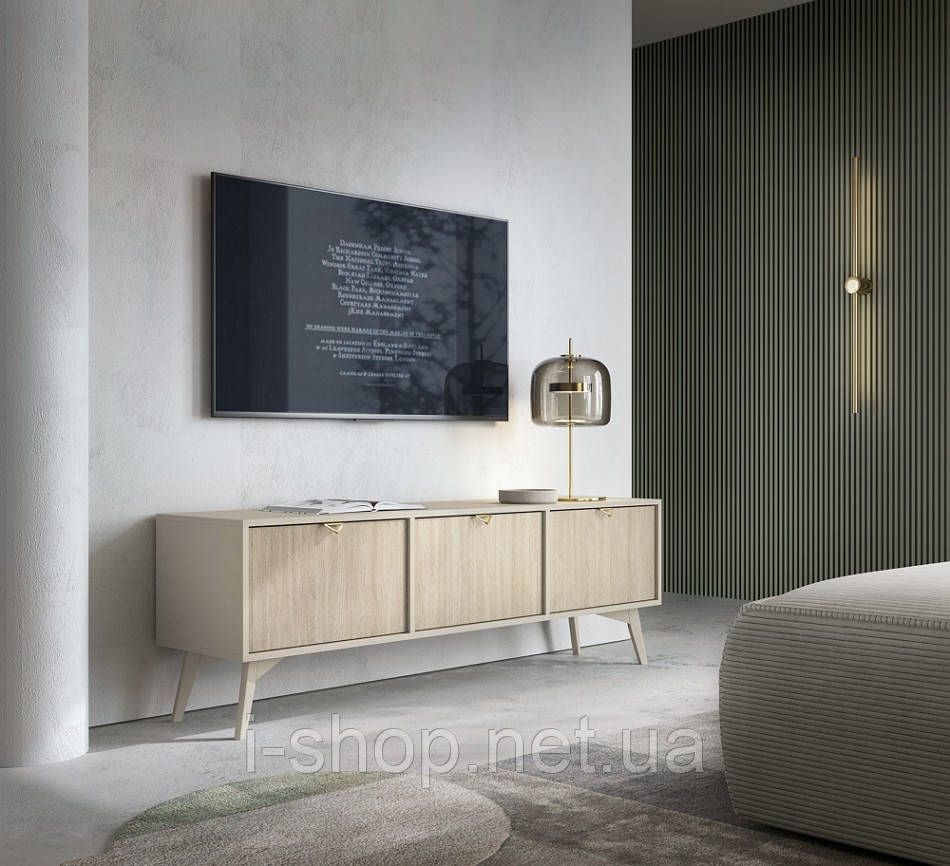 Тумба під ТВ Perfect Home Форест / Forest RTV158 3-дверна Беж пісочний/ялиця сканді (PFH-091479)