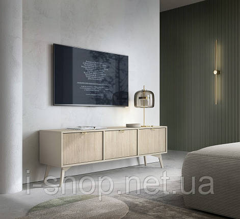 Тумба під ТВ Perfect Home Форест / Forest RTV158 3-дверна Беж пісочний/ялиця сканді (PFH-091479), фото 1