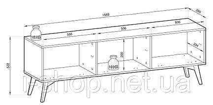 Тумба під ТВ Perfect Home Форест / Forest RTV158 3-дверна Беж пісочний/ялиця сканді (PFH-091479), фото 3