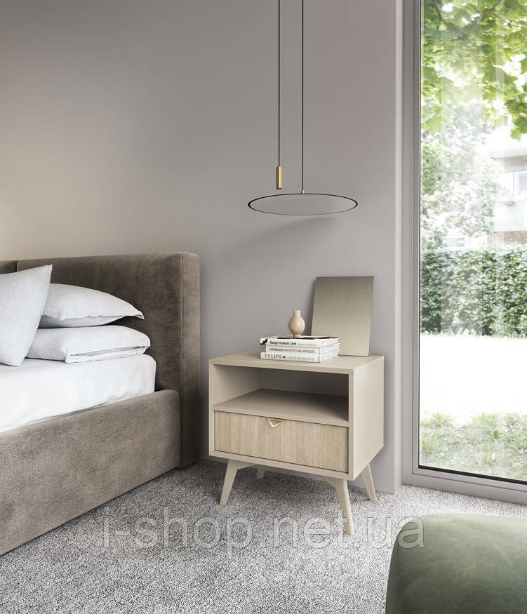 Тумба приліжкова Perfect Home Форест / Forest S54 з 1 шухлядою Беж пісочний/ялиця сканді (PFH-091486)