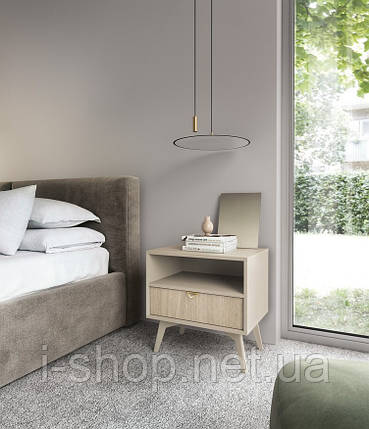 Тумба приліжкова Perfect Home Форест / Forest S54 з 1 шухлядою Беж пісочний/ялиця сканді (PFH-091486), фото 1