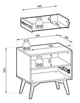 Тумба приліжкова Perfect Home Форест / Forest S54 з 1 шухлядою Беж пісочний/ялиця сканді (PFH-091486), фото 3