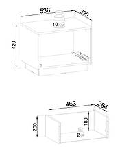 Тумба приліжкова Perfect Home Роял / Royal S54 з 1 шухлядою Білий (PFH-091297), фото 3