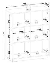 Комод високий Perfect Home Роял / Royal KW104 2-дверний Білий (PFH-091288), фото 3