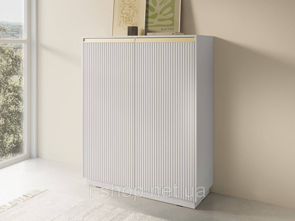 Комод високий Perfect Home Роял / Royal KW104 2-дверний Білий (PFH-091288)