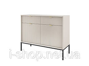 Комод Perfect Home Нова / Nova 2-дверний з 2 шухлядами і чорними ніжками KSZ104 Кашемір (PFH-091222), фото 5