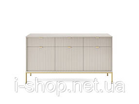 Комод Perfect Home Нова / Nova 3-дверний з 3 шухлядами і золотими ніжками KSZ154 Кашемір (PFH-091245), фото 4