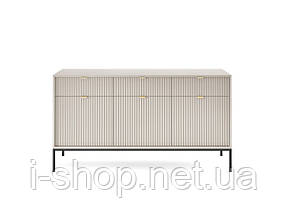 Комод Perfect Home Нова / Nova 3-дверний з 3 шухлядами і чорними ніжками KSZ154 Кашемір (PFH-091244), фото 4