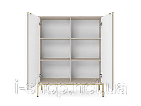 Комод високий Perfect Home Нова / Nova 2-дверний з золотими ніжками K104 Кашемір (PFH-091237), фото 2