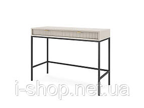 Стіл туалетний Perfect Home Нова / Nova з 2 шухлядами та чорними ніжками T104 Кашемір (PFH-091270), фото 5