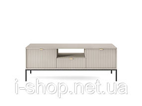 Тумба під телевізор Perfect Home Нова / Nova 2-дверна з 1 шухлядою і чорними ніжками RTV154 Кашемір (PFH-091230), фото 4