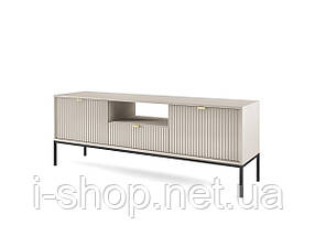 Тумба під телевізор Perfect Home Нова / Nova 2-дверна з 1 шухлядою і чорними ніжками RTV154 Кашемір (PFH-091230), фото 5