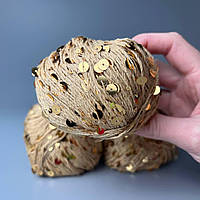 Королівська паєтка 108 золото на золотому