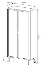 Вітрина висока з підсвіткою Perfect Home Лумі / Lumi 2D2S/91 2-дверна з 2 шухлядами Дуб дунін (PFH-091381), фото 3