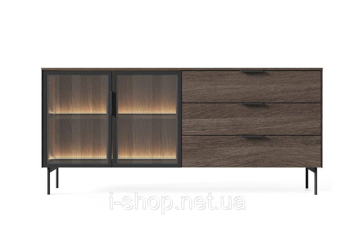 Комод з підсвіткою Perfect Home Лумі / Lumi 2D3S/181 2-дверний з 3 шухлядами Дуб дунін (PFH-091385)